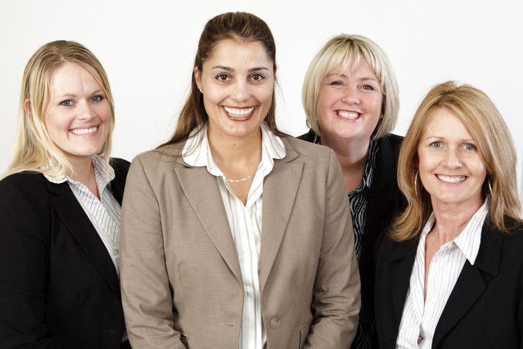 corporate group photo female