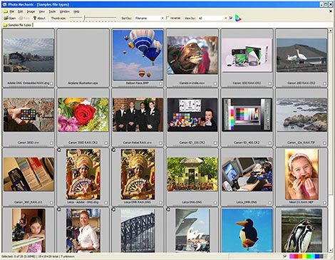 Photo Mechanic is an example of a fast Image Browser