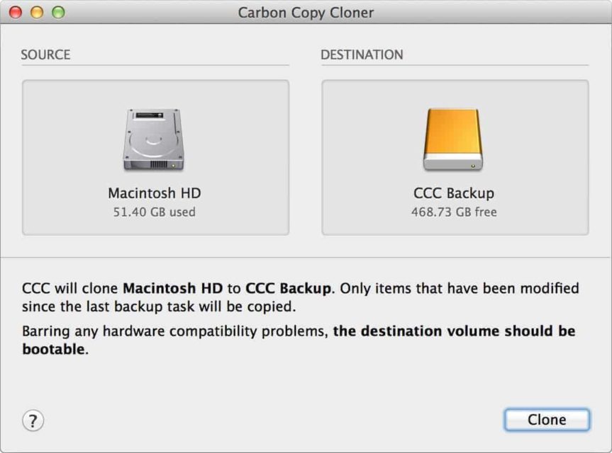 Carbon Copy Cloner