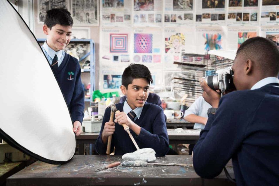 school marketing photo reflector