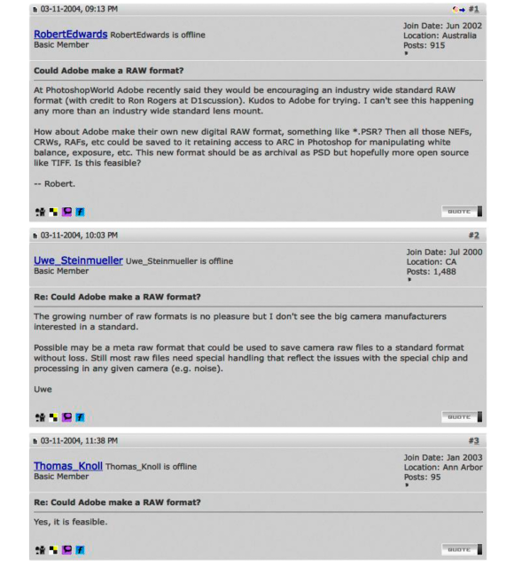 Adobe raw format feasible