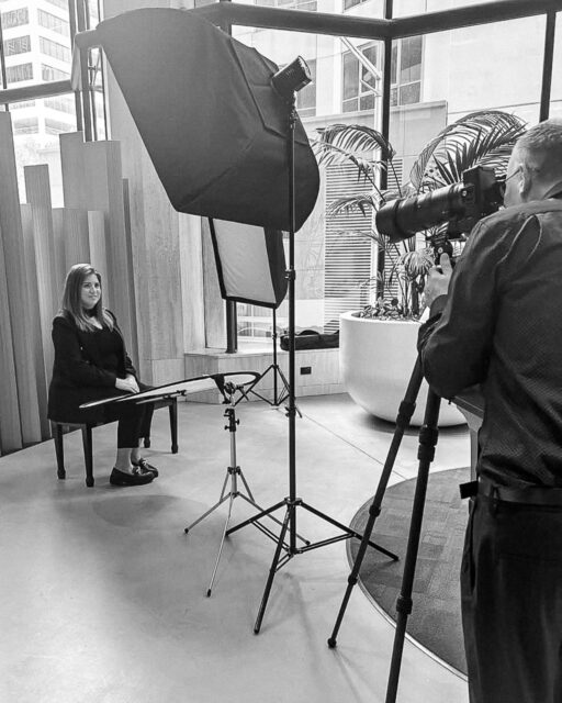 Corporate portrait behind the scenes