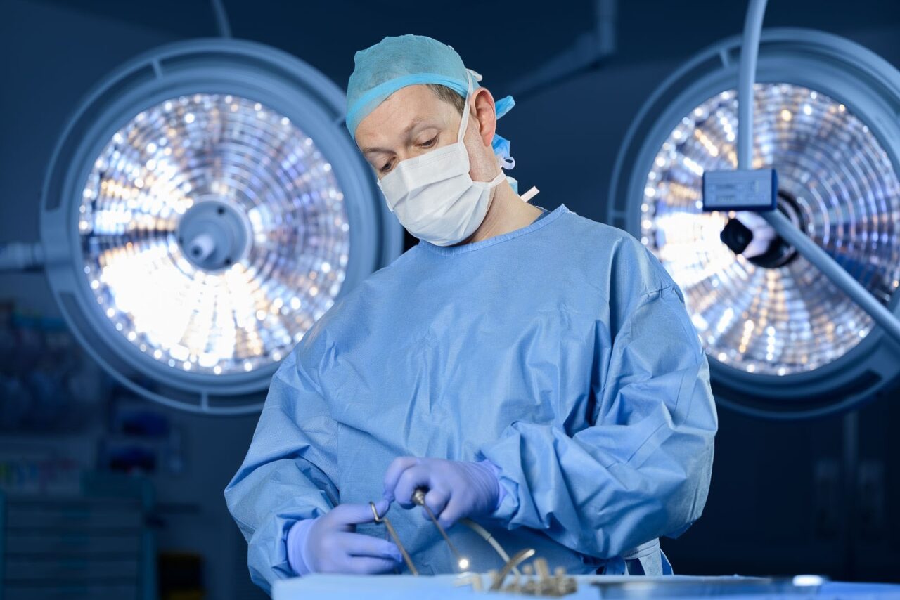 ENT Surgeon in operating theatre